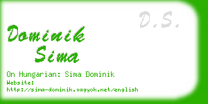 dominik sima business card